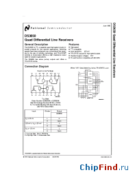 Datasheet DS3650N manufacturer National Semiconductor